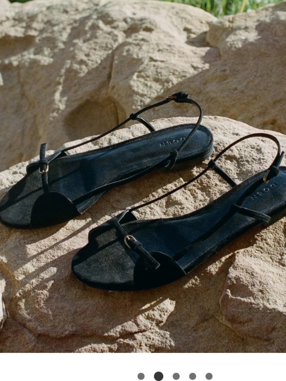 Doen Bastille Sandals- black suede size 37.5 - Picture 3 of 6
